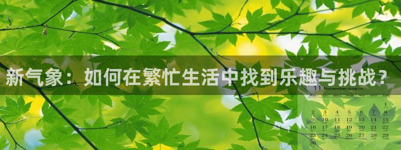 64体育：新气象：如何在繁忙生活中找到乐趣与挑战？